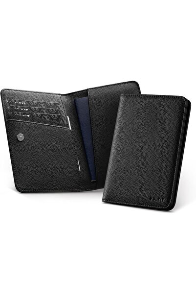 VULKIT حامل جواز سفر بإغلاق مغناطيسي ومانع لتقنية تحديد الهوية بموجات الراديو...