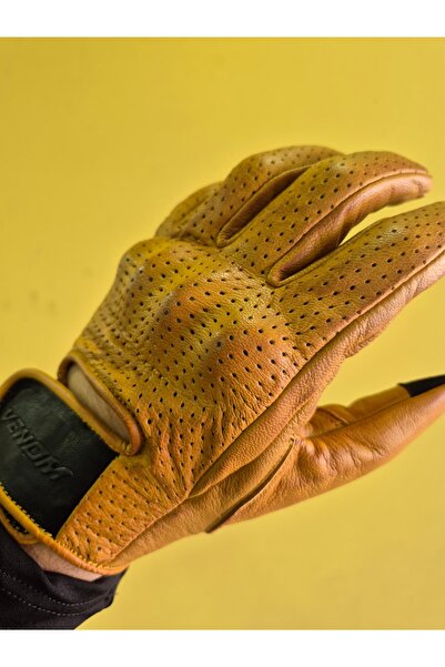 VENOM VNP 670 KAHVE DERİ MOTOSİKLET ELDİVENİ