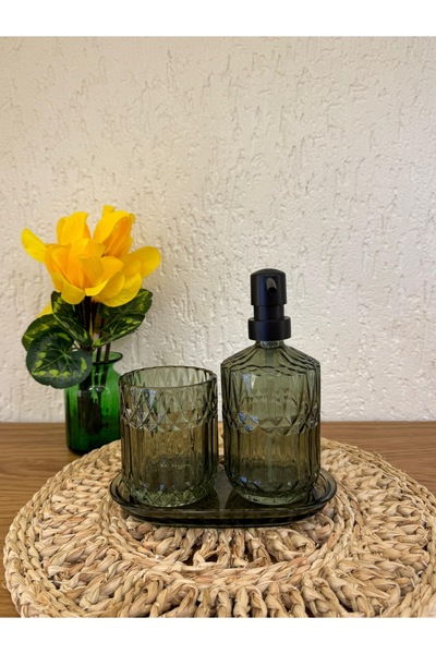 Mell and More Cam Sıvı Sabunluk Yeşil