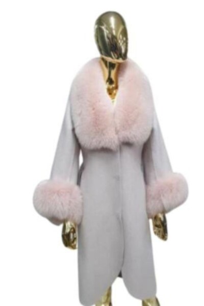 DeriWork Hakiki Deri Açık Pembe Kadın Kürk Ceket Mont %100 Orijinal Deri