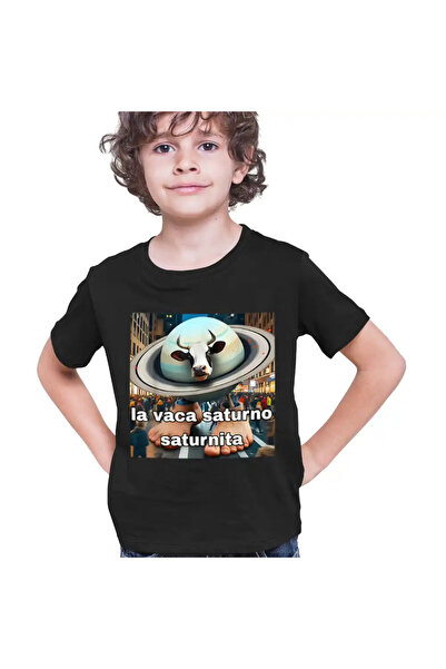 OEM Tricou Copii Baieti Brainrot Vaca Saturno Saturnita