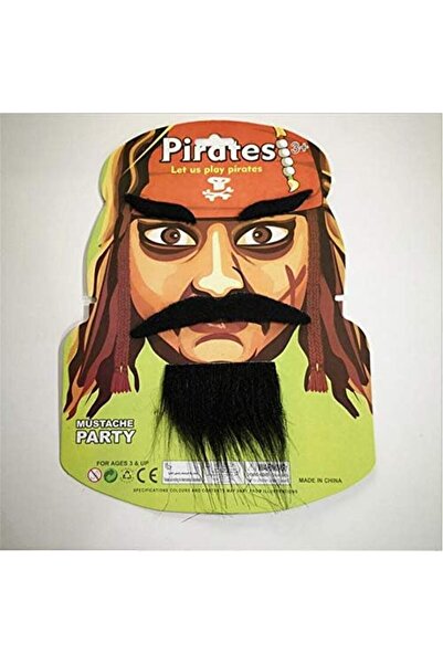 Generic Hinleise - Pirate Mustache with Fake Self-Adhesive Mustache for Beards, for Costume Parties