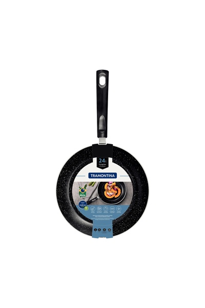 TRAMONTINA مقلاة ٢٤ سم، ١٫٢ لتر، ستارفلون ماكس، مقبض باكليت، أزرق