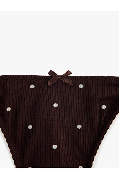 Koton Chiloți cu șnur cu buline din viscoză cu detaliu de panglică