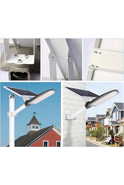 UIQ Lampă stradală Kingwei 300W, 6500K, cu panou solar 25W și telecomandă, albă