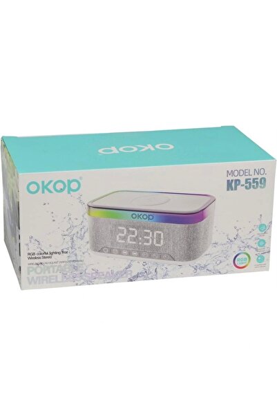 FANİX KP-559 OKOP RGB COLORFUL LIGHT WIRELESS SPEAKER SAAT-ŞARJ İSTASYONU MAS...