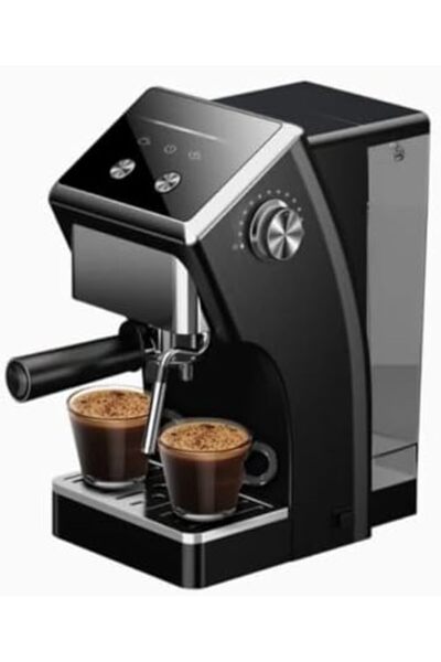 Shopi 20-Bar Espresso Machine with Milk Frother - Semi-Automatic Coffee Maker for Home, 2-Cup Brewing, Rem