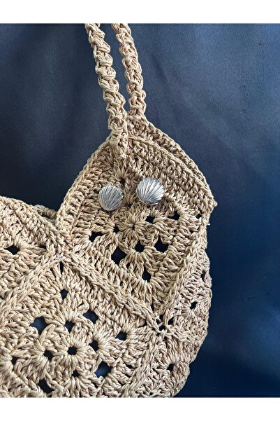 Serena Company Silver Midye Çift Taraflı Trend Küpe