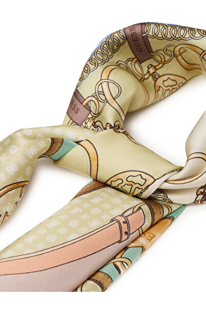 Guess Women's Scarf Beige, Colorful AW5347SIL03