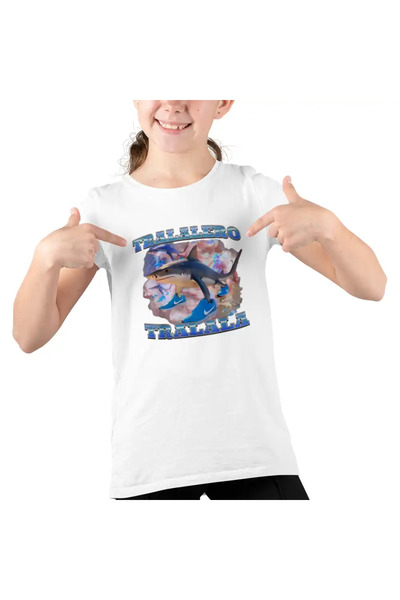 OEM Tricou Copii Fete Brainrot Italian Meme Tralalero