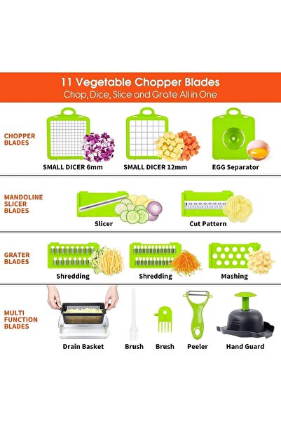 Generic Vegetable Chopper, Pro Onion Chopper, 14 in 1 Multifunctional Food Chopper, Kitchen Vegetable Slicer