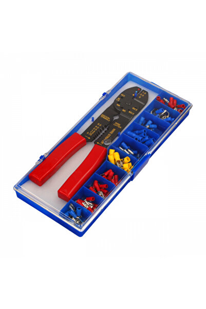 Orno Set clește pentru dezizolare/tăiere/sertizare cabluri plus papuci de izo...