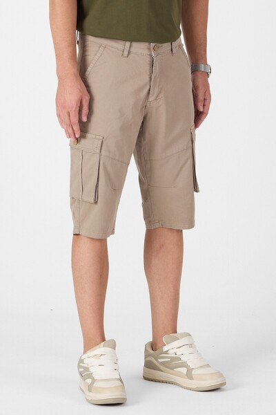 twentyfive25 Ανδρικό μακρύ σορτς Cargo με τσέπες μέχρι το γόνατο, Χρώμα βερμούδας Capri