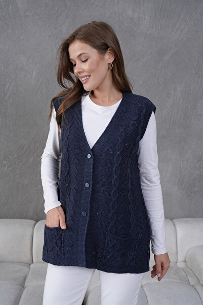 Lamierra Women's Mother Knitwear Wool Vest Knitted