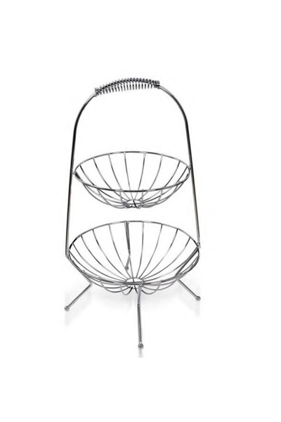 Bisbell منظم سلة فاكهة معدني من طبقتين، سلة فاكهة، BB2681