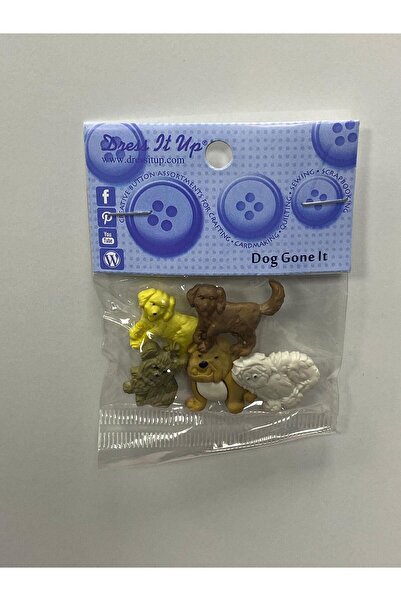 balım hobi evi Pachet de butoane pentru accesorii pentru câine Figrl 5 bucăți