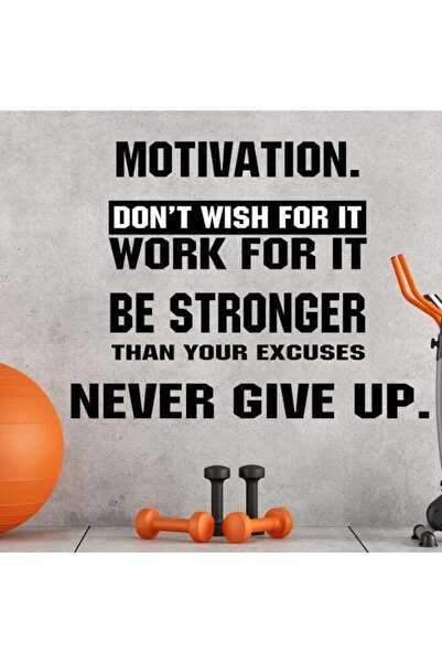 Home Trove - مجموعة من 4 ملصقات جدارية تحفيزية للصالة الرياضية - اقتباسات عن ...