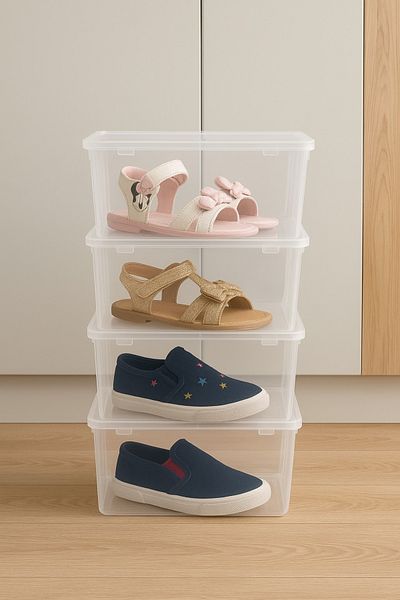 Bayev 3 Pieces Gloss Ballerina Children's Shoe Storage Box - Ballerina Carrying Bag, Children's Shoe Box