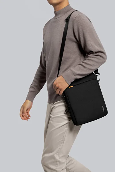 Tomtoc Defenderace Series Black 11" Notebook Shoulder Bag - B03A1D1