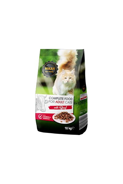 Mikan Hrană uscată pentru pisici adulte cu vită 10Kg