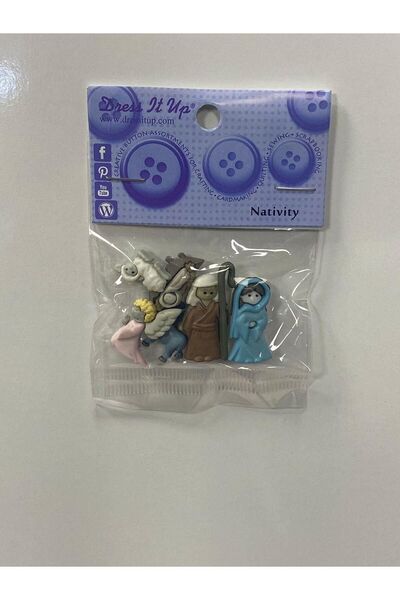 balım hobi evi أزرار ملحقة بأشكال شخصيات صغيرة 6 قطع في العبوة