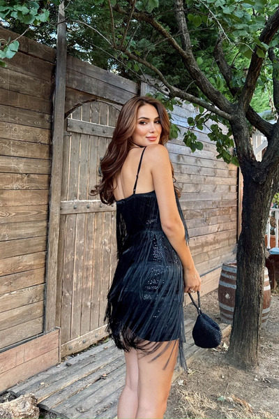 Sindimoda Modia Saçaklı Mini Elbise 9350