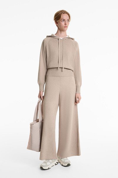 Oysho Fitted waist rib hoodie