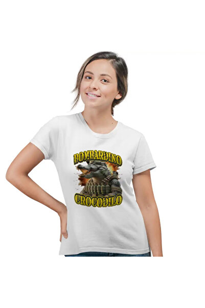 OEM Tricou Femei Brainrot Crocodilo Bombardino