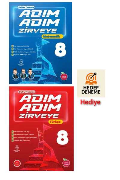 Newton Yayınları Newton 8.Sınıf Adım Adım Zirveye Matematik Türkçe Hedef Deneme