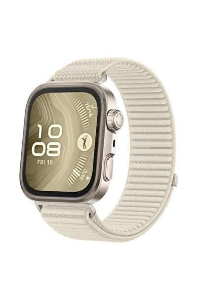 UnDePlus Huawei Watch Fit 4/Fit 4 Pro/Fit 3 Kordon Dalgalı Cırt Cırt Hasır Kordon