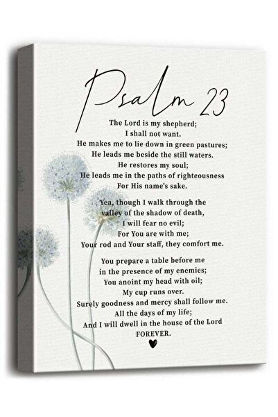Emoda home Trove Psalm 23 Wall Art, Psalm 23 Scripture Wall Decor, The Lord i...