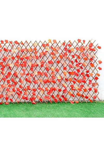 genric FFD Bamboo Wooden Fence with Orange Maple Leaves