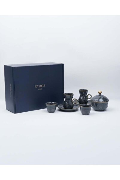 Zyros Ceramic Coffee and Tea Set in Gray