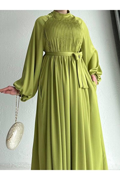 MELEK ARAZ Rochie Narcis Verde Ulei