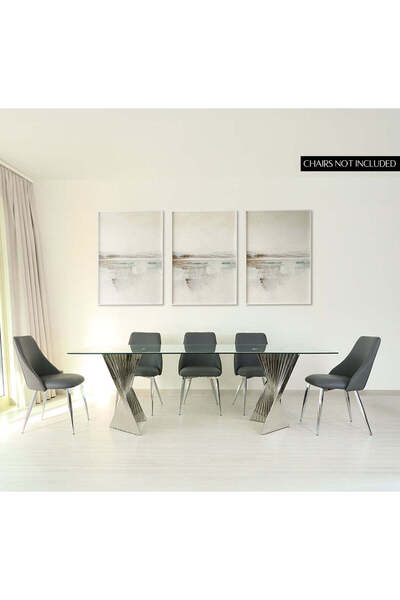 Vanity Living Dining Table - Sintra Chrome 8-Seater