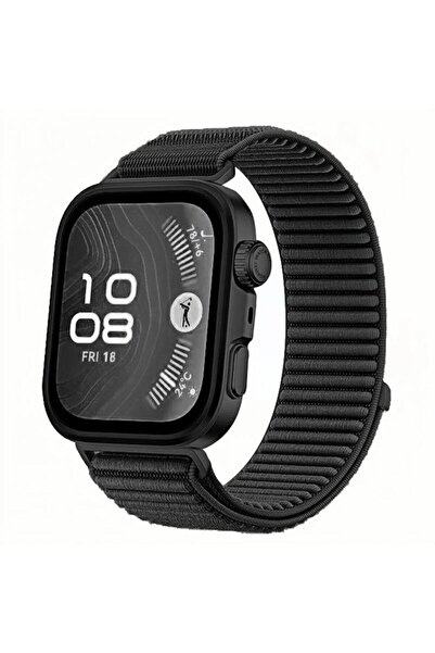 UnDePlus Huawei Watch Fit 4/Fit 4 Pro/Fit 3 Kordon Dalgalı Cırt Cırt Hasır Kordon