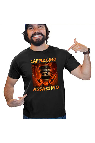 OEM Tricou Barbati Brainrot Italia Cappuccino Assassino