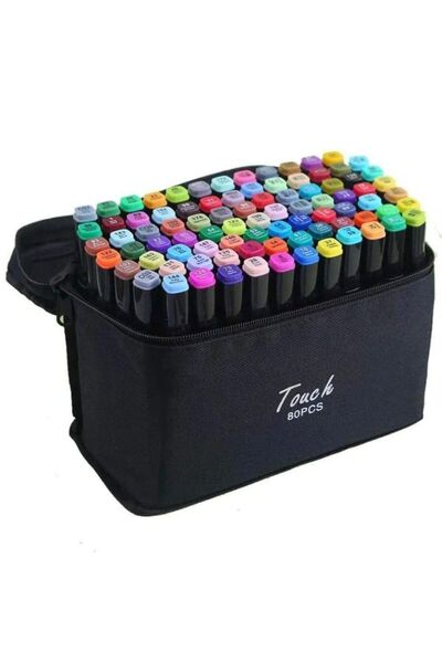 Generic 80-Color Dual Tip Graphic Pen Set - Versatile Markers for Design, Manga, and Coloring
