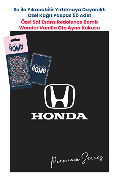 BALKAN AMBALAJ Suya Dayanıklı Honda Oto Paspas Kağıdı Siyah 50 Adet - 35x50cm...