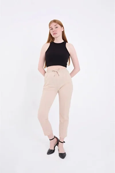 MetuCA Women's Full Mold Basic Tracksuit Trousers - Beige