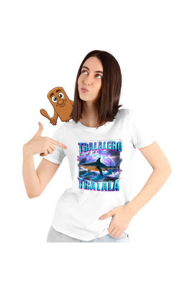 OEM Women's T-shirt Brainrot Shark Tralalero Tralala
