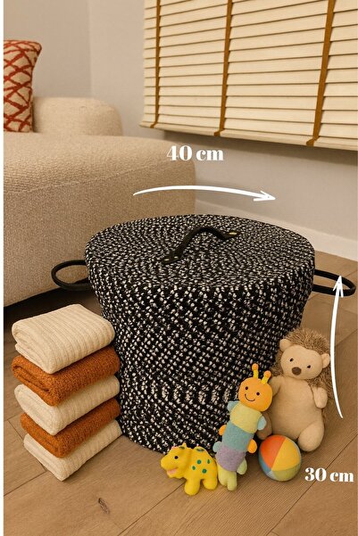 MaVaux Armonia шкіряний кошик для брудної білизни з кришкою Кошик для іграшок