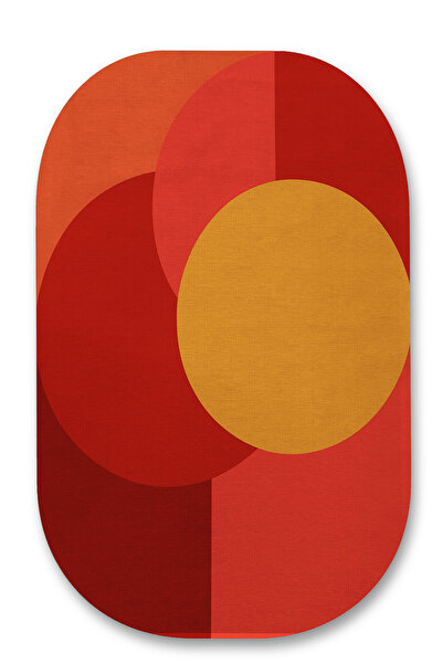 Rugs Modern Halı سجادة ديكور حديثة من MOSSO بنمط أحمر وقاعدة منسوجة، موديل mo...