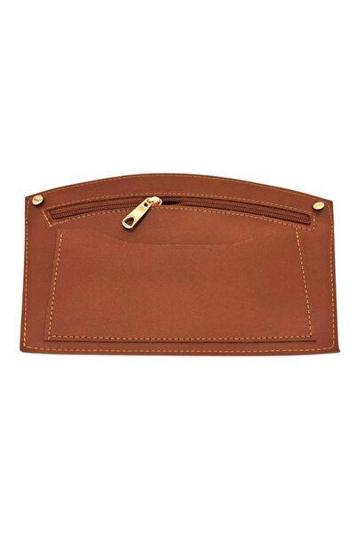 angel çanta aksesuar Αξεσουάρ Angel Bag 24x15 cm Ταν Χρώμα Τροκ Τσέπη από συνθετικό δέρμα με ελαφρύ χρυσό μέταλλο