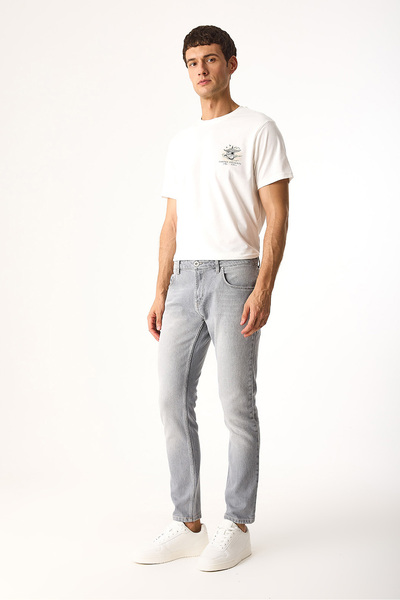 VENA Daniel Ice Gray Straight Fit Jean Trousers
