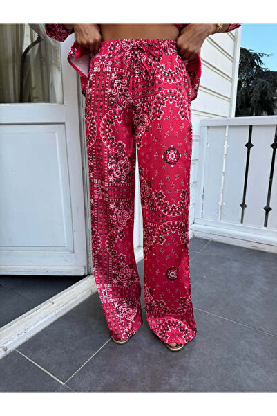 BOLESA GİYİM Kırmızı Chester Pantolonlu Takım