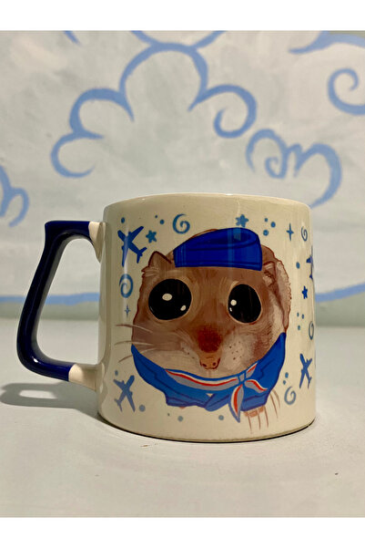 westartic Sad Üzgün Hamster - Meslek: Hostes - Flight Attendant Kupa Bardak Fincan