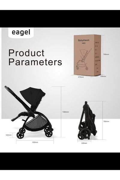 BABYDREAM Eagle stroller-Black