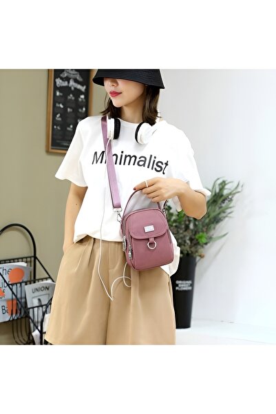 OEM Geantă de umăr, Edibazzar, Poliamidă, 20 x 15 x 8 cm, Roz închis