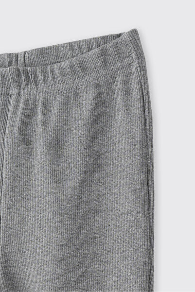 Panço Kız Çocuk Bol Paça Gri Tayt